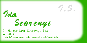 ida seprenyi business card